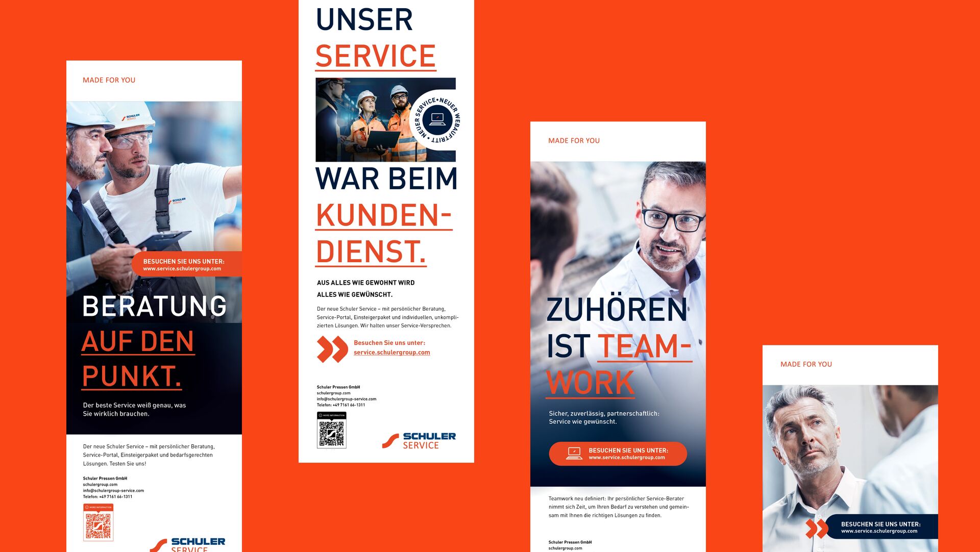 Gestaltung einer Anzeigenübersicht für verschiedene Formate