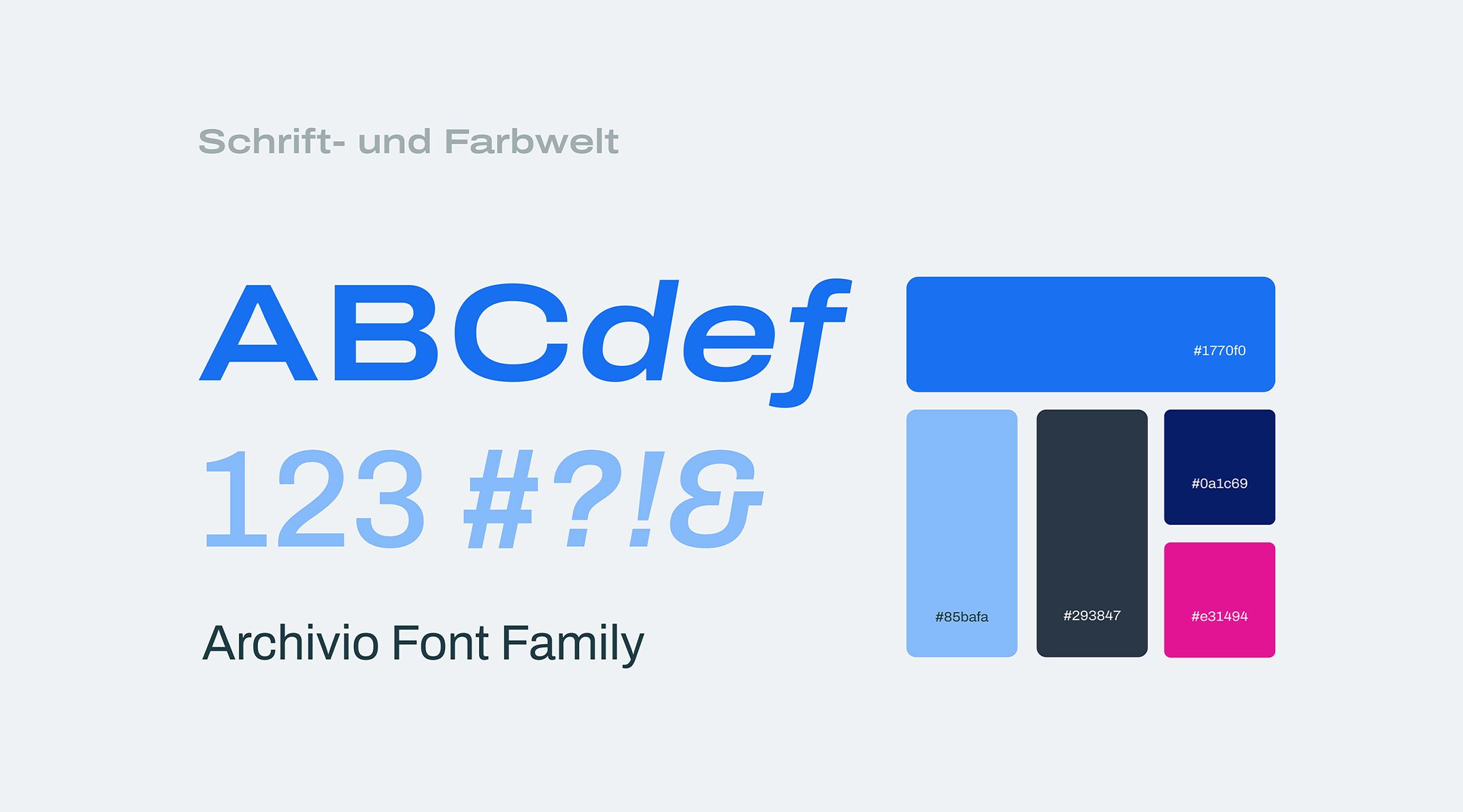 Darstellung der Farb- und Schriftwelt von chargecloud – harmonische, markenkonforme Gestaltung.