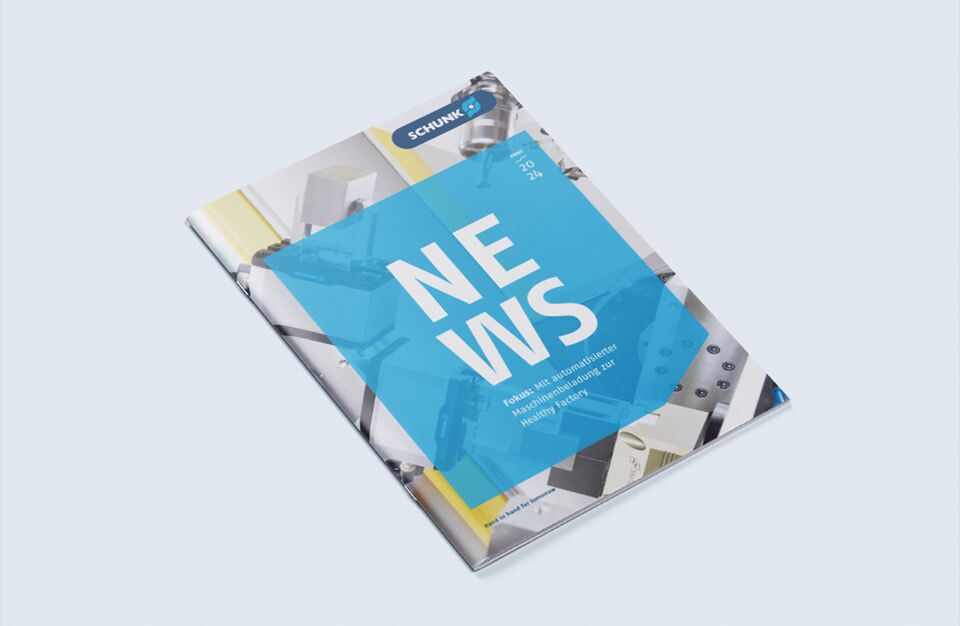Neues im Blick: Die Cover-Darstellung der aktuellen Schunk-Neuheitenbroschüre.