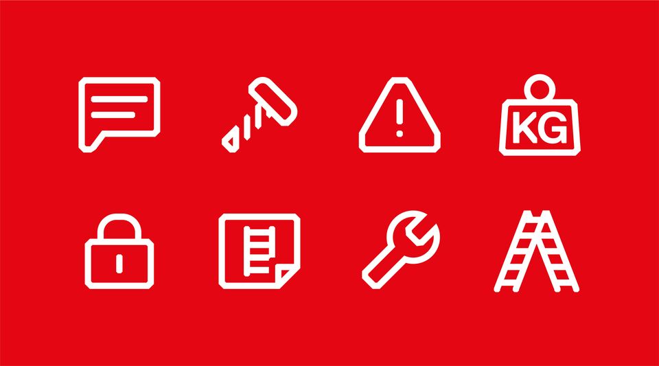 Visuelle Klarheit: Acht Icons im Hymer-Stil – minimalistisch, funktional, wiedererkennbar.
